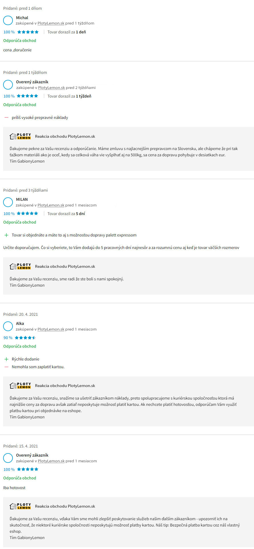 naše recenzie na heureke