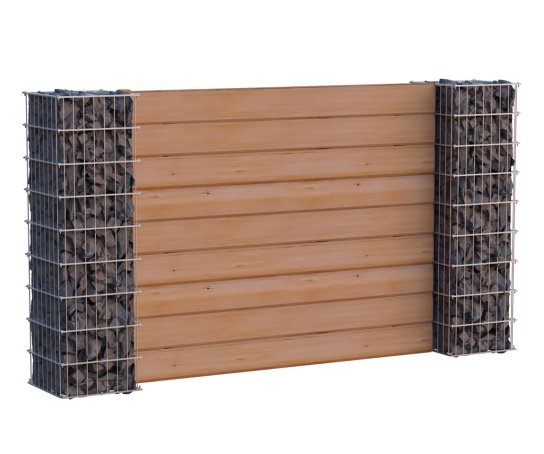 Výdreva - šírka 200cm – Variant B (ZRUBOVÝ PROFIL) výška 140 cm